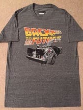 Image of BACK TO THE FUTURE 2 3 movie MICHAEL J. Fox Deloreon Almanac MEN'S T-Shirt L@@K!