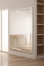 Image of Extra Large Full Length Silver All glass Wall Mirror 5FT8 x 3FT8 172cm x 111cm