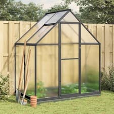 Image of WALPLUS Greenhouse with Base Frame Anthracite Aluminium 169x114x202 cm
