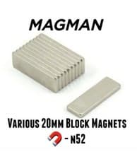 Image of Strong Block Magnets 20mm , Craft , Neo Magnet , Various Sizes , Fast Free Post