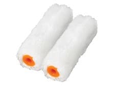 Image of Faithfull Medium Pile Mini Roller Refills 100mm (4in) Pack of 2 FAIRMINI2M