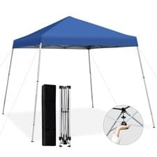 Image of 3M x 3M Pop-up Gazebo Patio Folding Canopy Tent w/ Carrying Bag Outdoor Blue