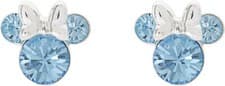 Image of Disney Sterling Silver Minnie Mouse March Birthstone Crystal Stud Earrings