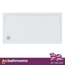 Image of Luxury Slimline Shower Tray 40mm Low Profile Stone Resin Rectangle 42 Sizes