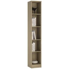 Image of 4 You Tall Narrow Bookcase In Sonama Oak