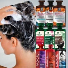 Image of Herbal Care Shampoo Farmona Dry Damaged Oily Hair Anti Hair Loss Radical Jantar