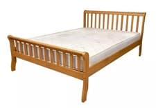 Image of Milan Wooden Bed- Available in 4ft6 oak white