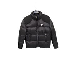 Image of Guess Larry Fabric Block Puffer Jacket Jet/Black Coat Men’s SZ MEDIUM NEW
