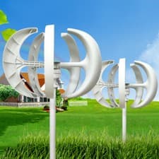 Image of 600W D.C 12V 5-Blade Lantern Wind Turbine Generator Vertical Axis Wind Power
