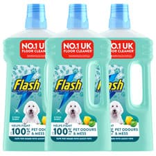 Image of 3 x Flash Liquid All Purpose Cleaner Pet 1L Bottles Multipack UK