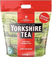 Image of Yorkshire Teabags , Total 1040 Tea Bags Approx 3.2KG