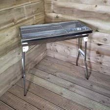 Image of Large Portable BBQ Grill Garden Outdoor Brazier Camping Griddle Barbeque Fold