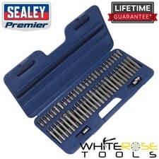 Image of Sealey Socket Bit Set Ribe Spline Hex Security Trx-Star 30mm 75mm Premier