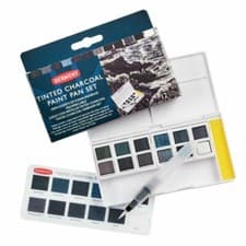 Image of Derwent Tinted Charcoal Tinted Watercolour Paint Pan Set