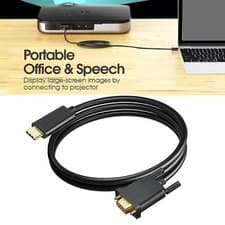 Image of USB 3.1 to VGA Male Adapter Cable, Converter Display for Pro Monitors TV for for