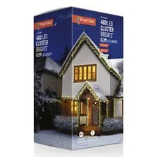Image of Premier 480 LED Cluster Multi-Action Christmas Lights with Timer WARM WHITE
