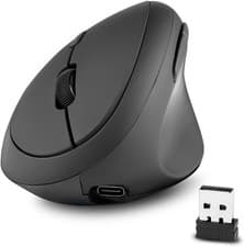 Image of perixx PERIMICE-719R Wireless Rechargeable Ergonomic Mouse - Duo Wired and Wire
