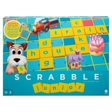 Image of Mattel Games Scrabble Junior, Kids Crossword Board Game, English Version, Family