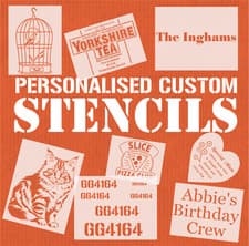 Image of custom Design or logo stencil A5 - personalised