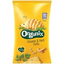 Image of Pack Of 4 Bags Organix Puff Healthy Snacks For Your Little One - Cheese & Herb