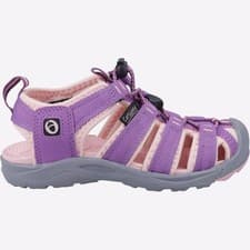 Image of Cotswold Marshfield Recycled Junior Girls Walking Outdoor Summer Sandals Purple