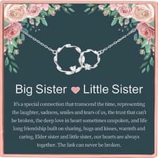 Image of Gift for Sister Silver Necklace Love You Birthday Christmas Gift Friend Gifts UK