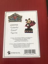 Image of Jim Shore Disney Traditions Colorful Count Mickey Mouse Figurine 6000950 Dracula