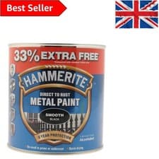 Image of 750ml Enamel Metal Paint in Gloss Black - Ultimate Protection for Outdoor Metal