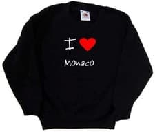 Image of I Love Heart Monaco Kids Sweatshirt
