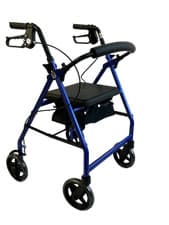 Image of Lightweight 4 Wheel Aluminium Rollator Walking Mobility Aid With Seat Backrest