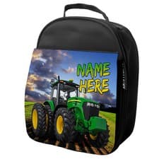Image of Personalised Lunch Bag School Tractor Boys Kids Cooler Farm Lunchie Box ST754