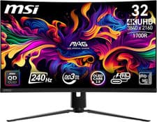 Image of MSI MPG 321CURX QD-OLED 32" Curved Gaming Monitor 4K UHD 240Hz HDMI 2.1 OLED UK
