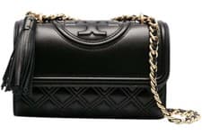 Image of Tory Burch Fleming Small Convertible 75576 Shoulder Bag Black Original Packaging