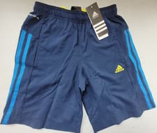Image of Adidas Boys Shorts 9-10 Years Navy Woven Climacool W65173 (A16)