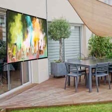 Image of 100/120" 16:9 Projector Screen Foldable HD Outdoor Projection cloth Home Theater