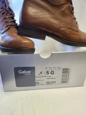 Image of Gabor Womens Leather Lace Up Boots. 1005