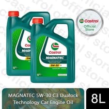 Image of Castrol MAGNATEC 5W-30 C3 Car Engine Oil Dualock Technology, 8 Litre
