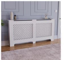 Image of Vida Designs Oxford Radiator Cover - White, Extra Large