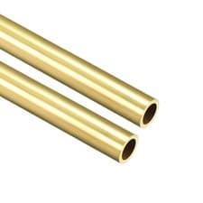 Image of 2x 300mm Length 10mm OD 1mm Wall Thick Brass Round Tube Industrial Pipe Tubing