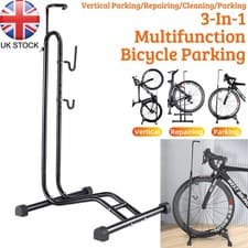Image of Upright Bike Stand Premium Vertical Adjustable Bicycle Floor Parking Rack Stand