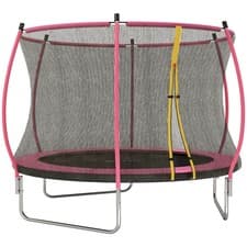 Image of SPORTNOW 10ft Trampoline with Enclosure Net and Spring Cover, Pink