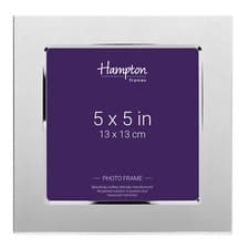 Image of WINDSOR Silver Plate Engraveable Picture Photo Frame in Sizes 5x5 5x7 8x10