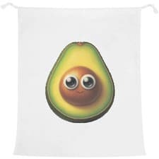 Image of 'Funny Avocado Face' Laundry / Washing / Storage Bag (LB00040283)
