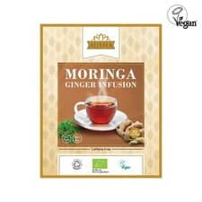 Image of Moringa Ginger Tea Bags -20,40 Bags | Caffeine Free, Digestion, Immunity