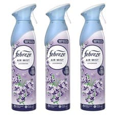 Image of 3 x FEBREZE AIR MIST AIR FRESHENER ELIMINATES ODOURS SPRAY 185ML SELECT SCENTS