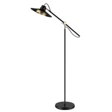 Image of Floor Lamp Black Industrial Black Gold Metal Standing Living Bedroom 1.5m