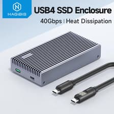Image of Hagibis 40Gbps USB4 M.2 NVMe SSD Enclosure With LED Display USB4 Cable for Thund