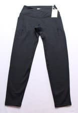 Image of POPFLEX Women's Crisscross Hourglass Pocket Leggings DM3 Black Large NWT