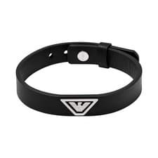Image of Emporio Armani Mens Bracelet EGS3128040 Leather Black
