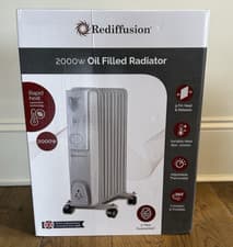 Image of Brand new: Rediffusion variable heat 2000W Oil Filled Radiator in white.
